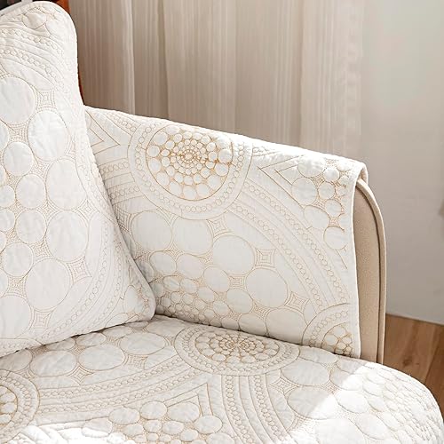 Miniatura 4 de Funda de sofá bohemia acolchada de algodón de color sólido, fundas de sofá bohemias acolchadas de algodón, fundas de sofá modulares lavables y