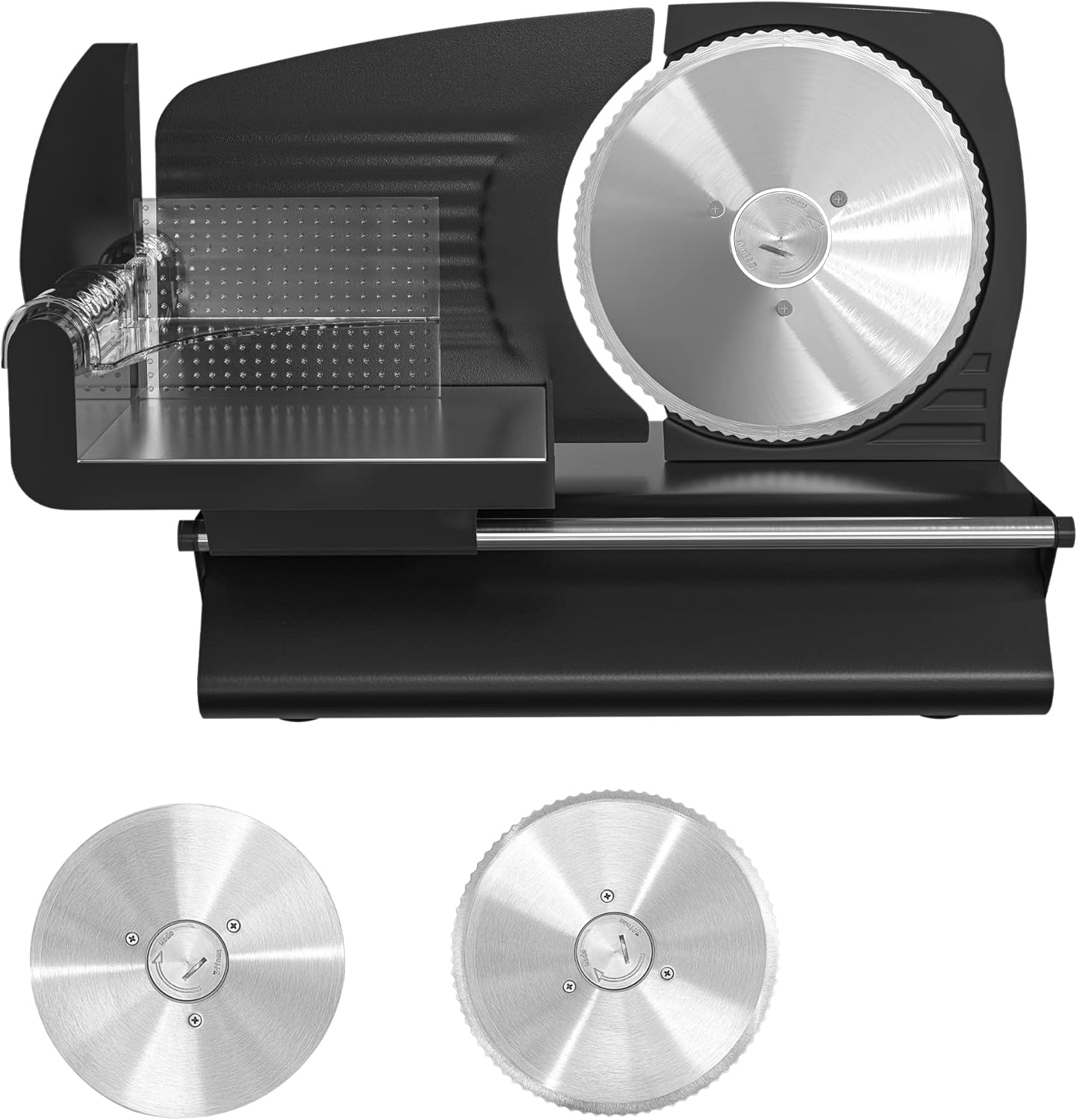 Fawely meat slicer food slicer, detachable stainless steel blade, adjustable thickness slicer