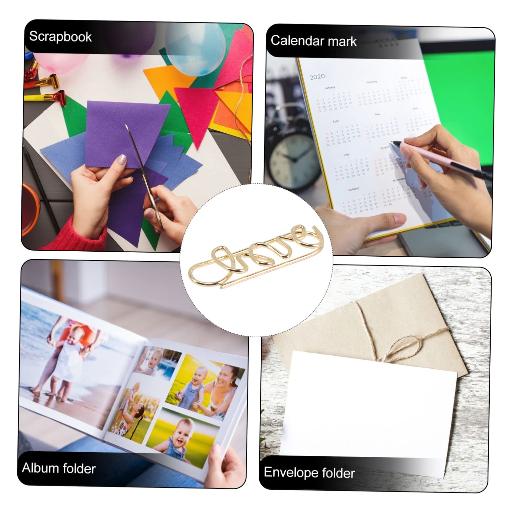 Uonlytech 2 Set Graffette A Forma Di Graffetta Per Fogli Graffetta Divertente Clip Di Carta Divertenti Carino Colorato Segnalibro Metallo Segnalibri Di Carta Nota Graffetta 100 Pezzi * 2