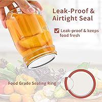 Vista 3 de Aliggbent 160 Pcs Tapas de Enlatado de Boca Regular 70MM Tapas Herméticas de Tipo Separable para Tarros Mason de Boca Regular, Tapas de Enlatado a