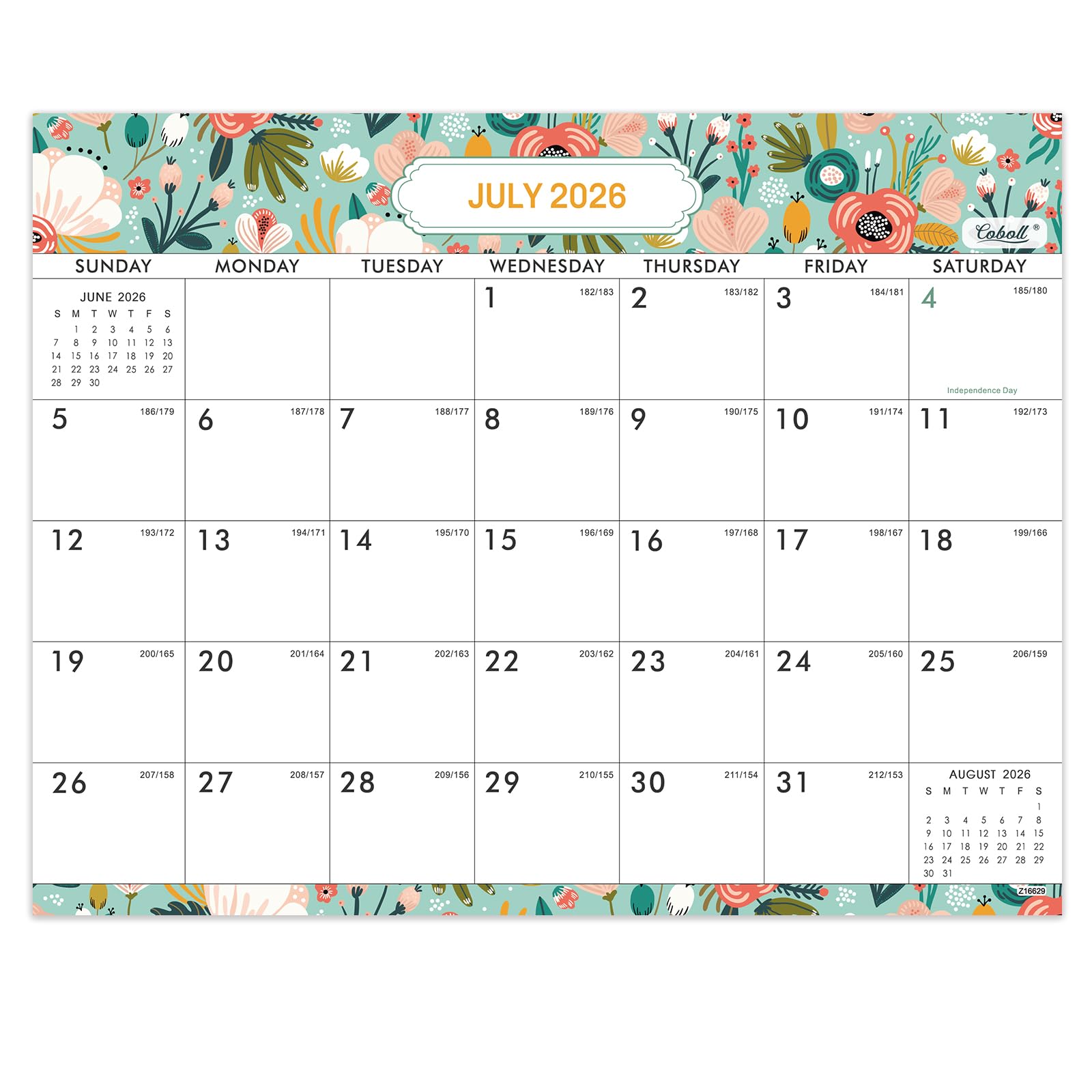 Coboll 2025 Magnetic Calendar - 2025 Calendar from Jan.2025 - Dec.2025, Magnetic Calendar for Fridge, 8" × 10", Tear-off Pad, Perfect Magnetic Calendar for Refrigerator