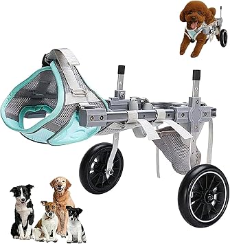 Dog Wheelchair For Back Legs,Legs Medium Large,Support Dog Front Leg With 2 Wheel,Mobility Adjustable Pet Cat Rabbit,For Walking,Disabled Assistant Exercise BraceM,Two-wheeled