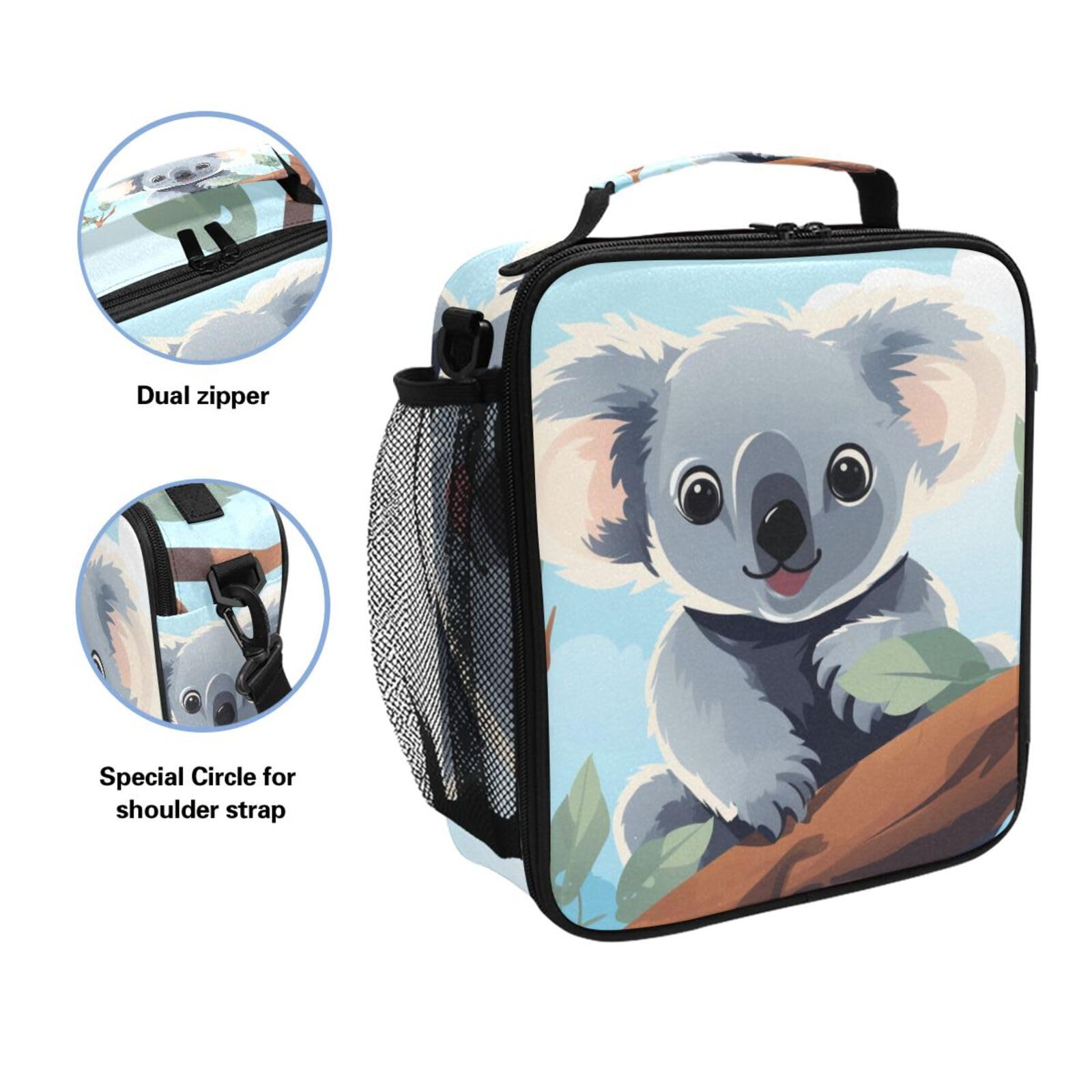 Dellukee Lunchtasche Für Kinder – Isoliert, Verstellbarer Gurt, 19x8x25 Cm
