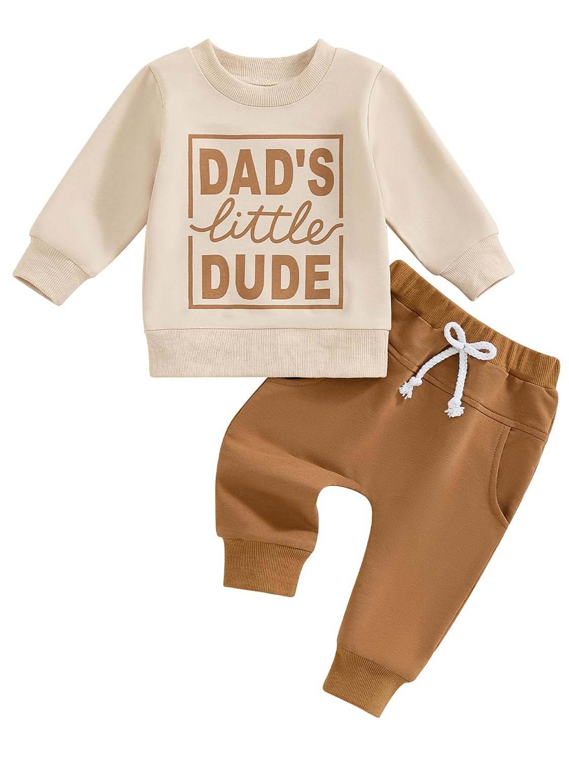Conjunto de moletom de manga comprida com estampa de letras e calça jogger para bebês meninos, outono e inverno