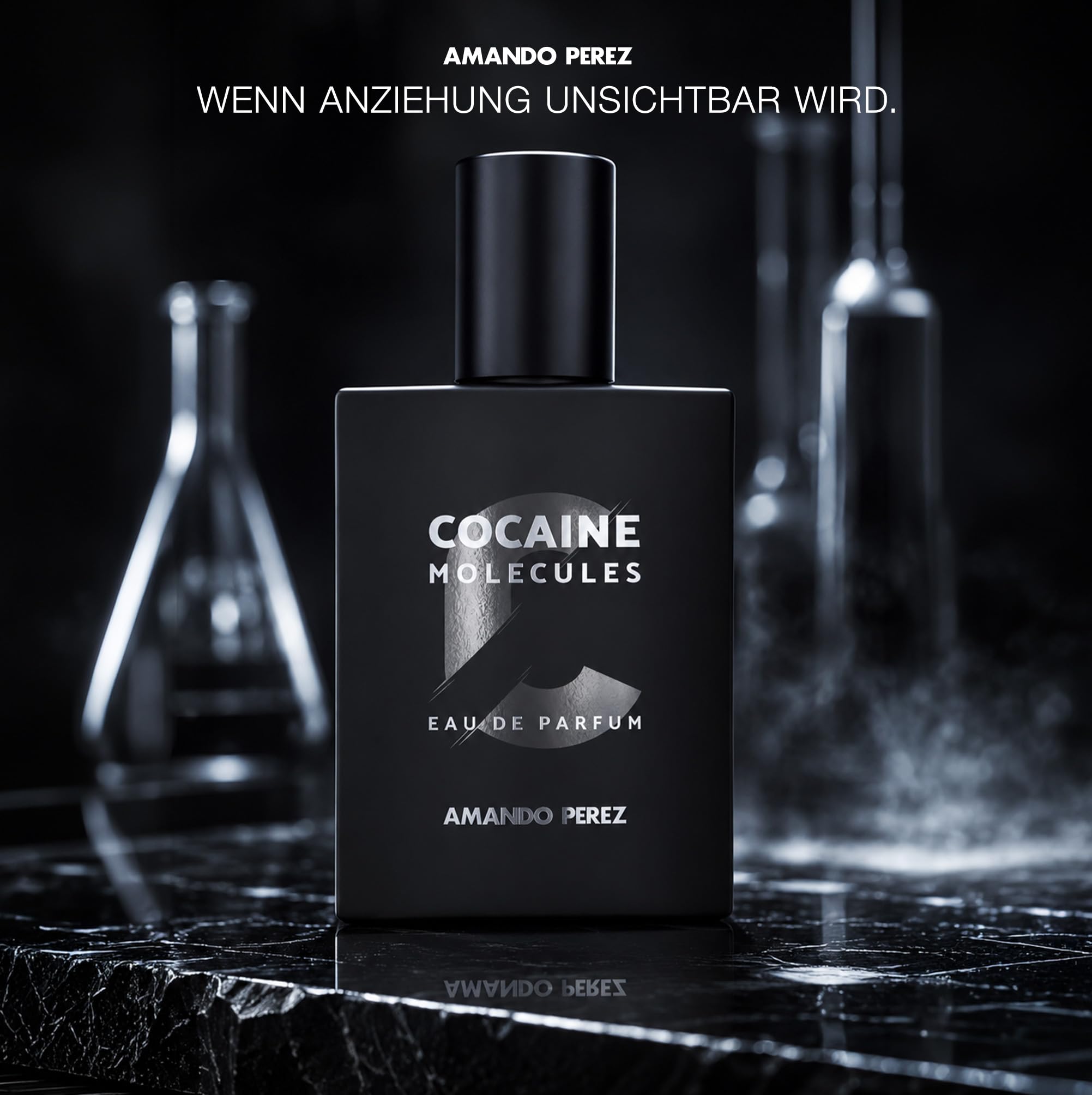 Amando Perez COCAINE Molecules Unisex Parfüm 50ml (3er Pack) | Eau de Parfum für Damen und Herren mit Pheromone Lockstoff - Citrische Kopfnote - Unisex-Duft Damen Männer Eau de Toilette