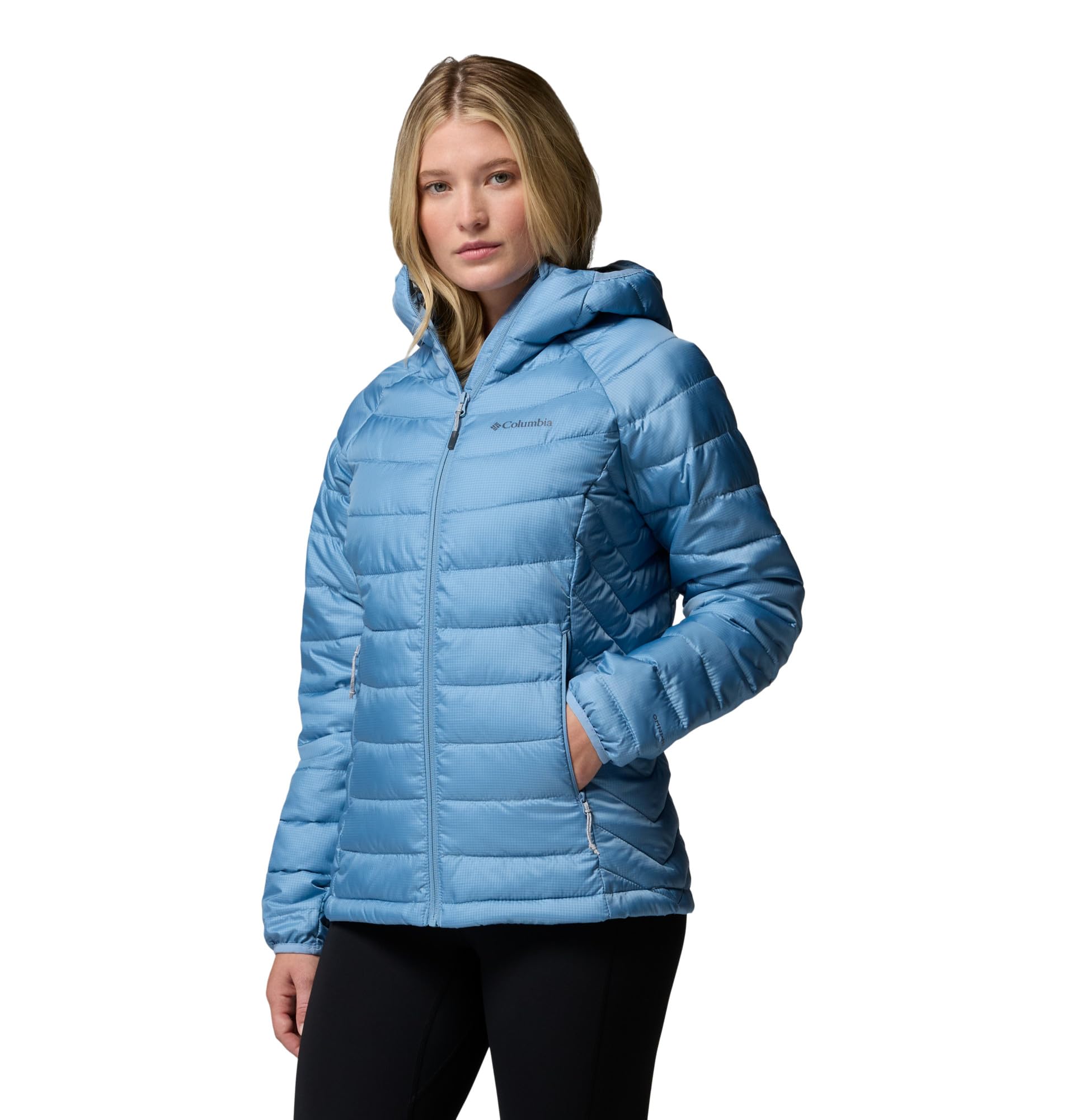 Columbia Powder Lite II Kapuzenjacke für Damen, Rainy Day Ripstop, XXL