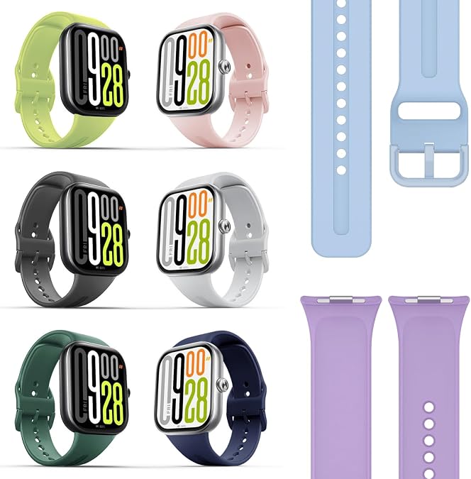 Bands for Xiaomi Redmi Watch 5/Redmi 4 Wrist Bands for Women Men, [12 Pieces] Soft Silicone Strap Replacement Compatible with Xiaomi Watch 5 Smartwatch Correas Multicolors Change Belts