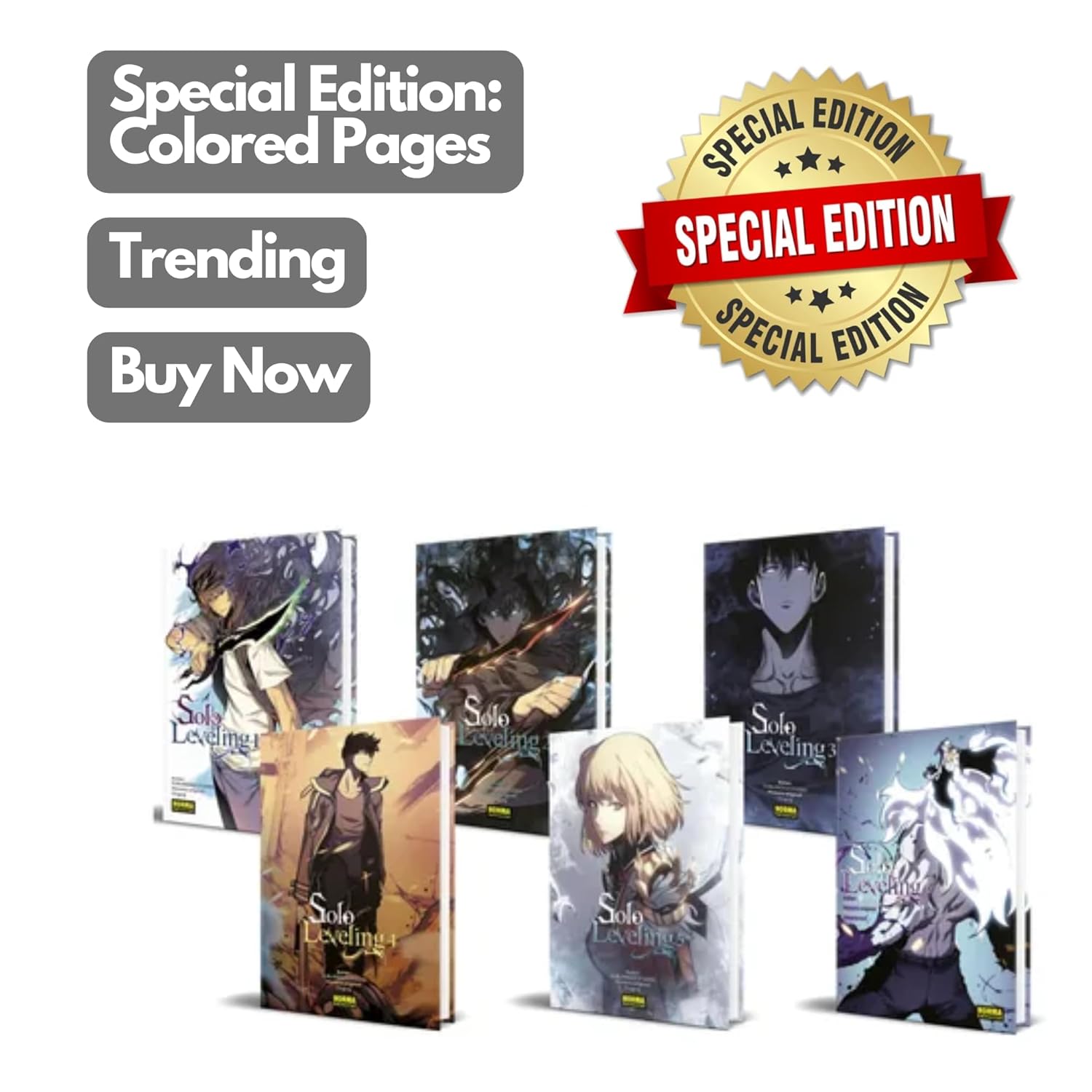 Solo leveling volumes 1-6 Book (series 1) Collection Manga Set by Chugong | Ultimate Manga Bundle | English Language Edition | Collector’s pack      Paperback – April 1, 2025