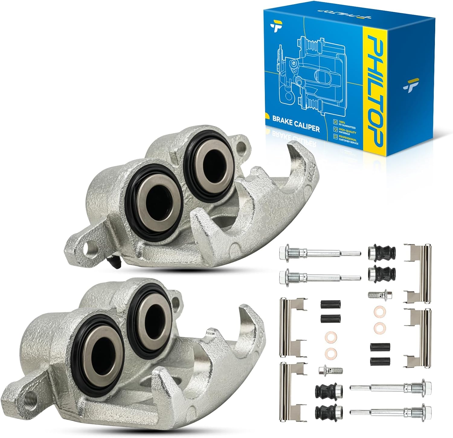 philtop front brake caliper compatible with 1999-2006 silverado 1500, 2001-2010 silverado 2500 hd, 1999-2006 sierra 1500, 2000-2006 tahoe, 2000-2006 suburban 1500, 18-4728, 18-4729