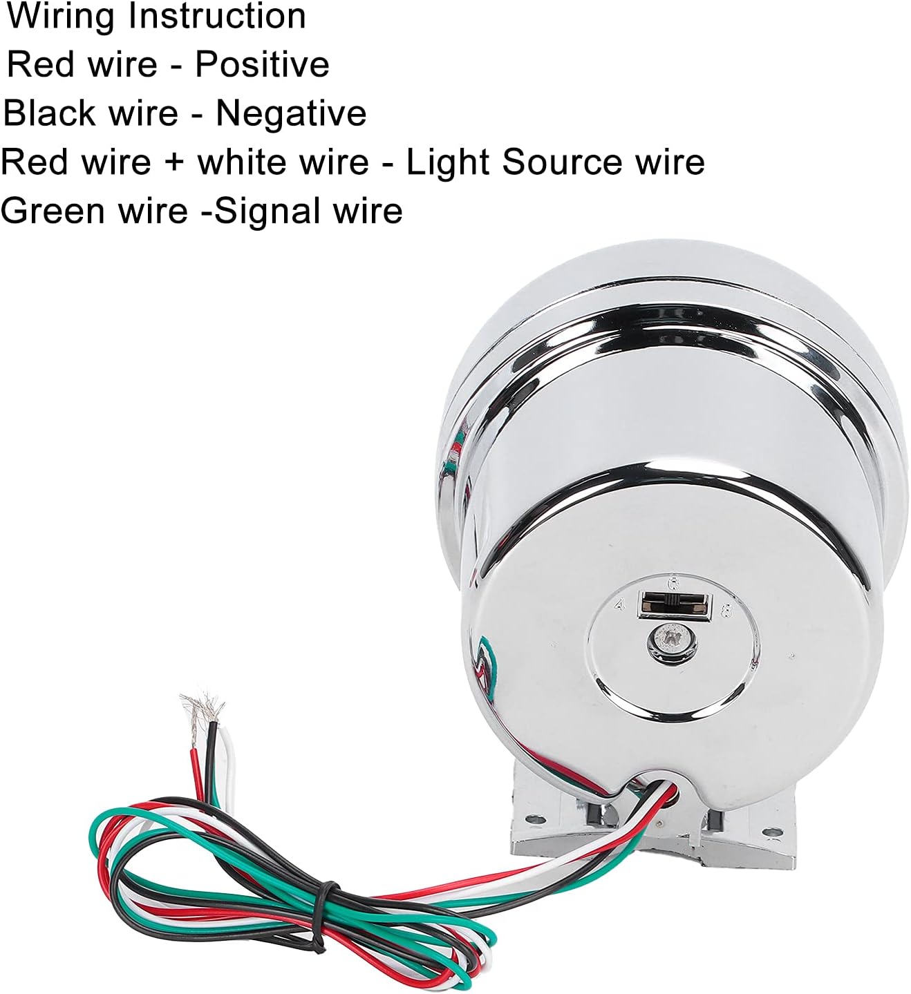 Aramox Tachometer Tacho Gauge 3.75in RPM Meter 0-8000 RPM 7 Color Backlight Universal Replacement for 4/6/8 Cylinder 12V Gasoline Vehicles
