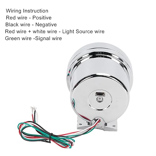 Miniatura 5 de Tacómetro de coche de 3.75 pulgadas, 0-8000 RPM, 7 luces de fondo de color, medidor de tacómetro, para vehículos de gasolina de 468 cilindros y 12 V