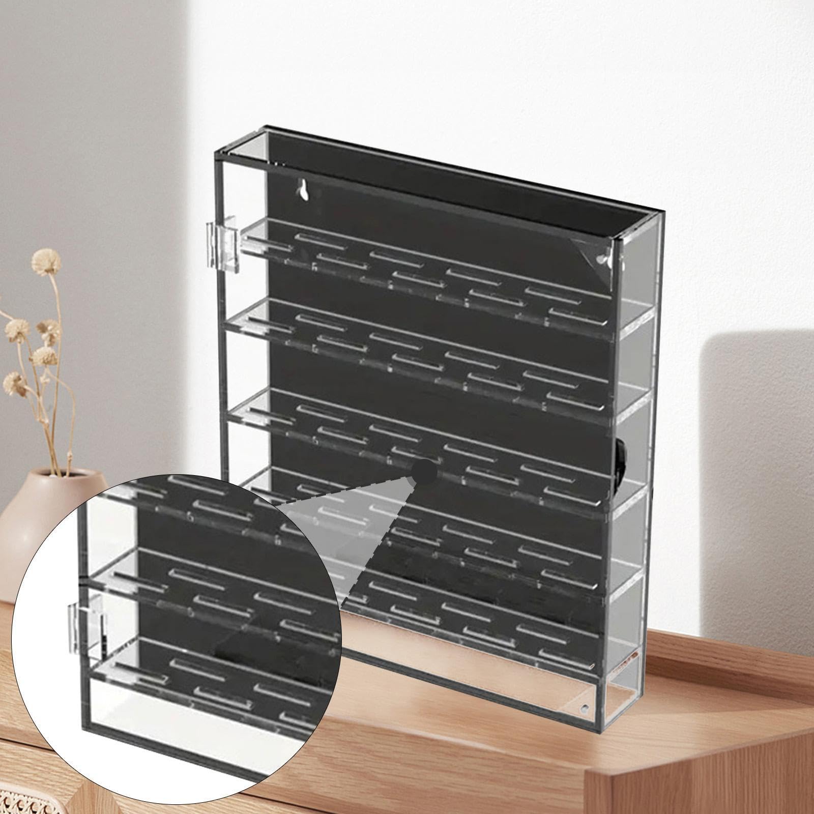 predolo Espositore per Monete da, espositore da Parete Shadow Box, Porta fiches da, Spilla, Oggetti da Collezione per Soggiorno, Nero
