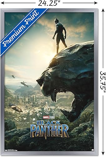 Miniatura 3 de Trends International Marvel Cinematic Universe - Póster de pared de una hoja de monumento a la pantera, 22.375 x 34 pulgadas, versión enmarcada