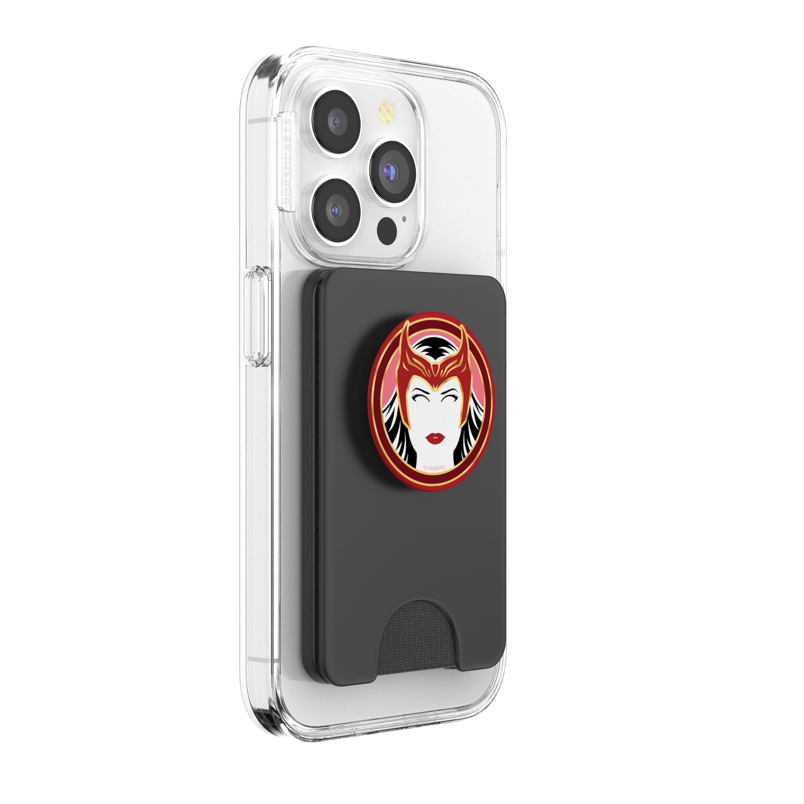 Marvel WandaVision Wanda Maximoff Scarlet Witch PopSockets PopWallet for MagSafe, Black - Image 4