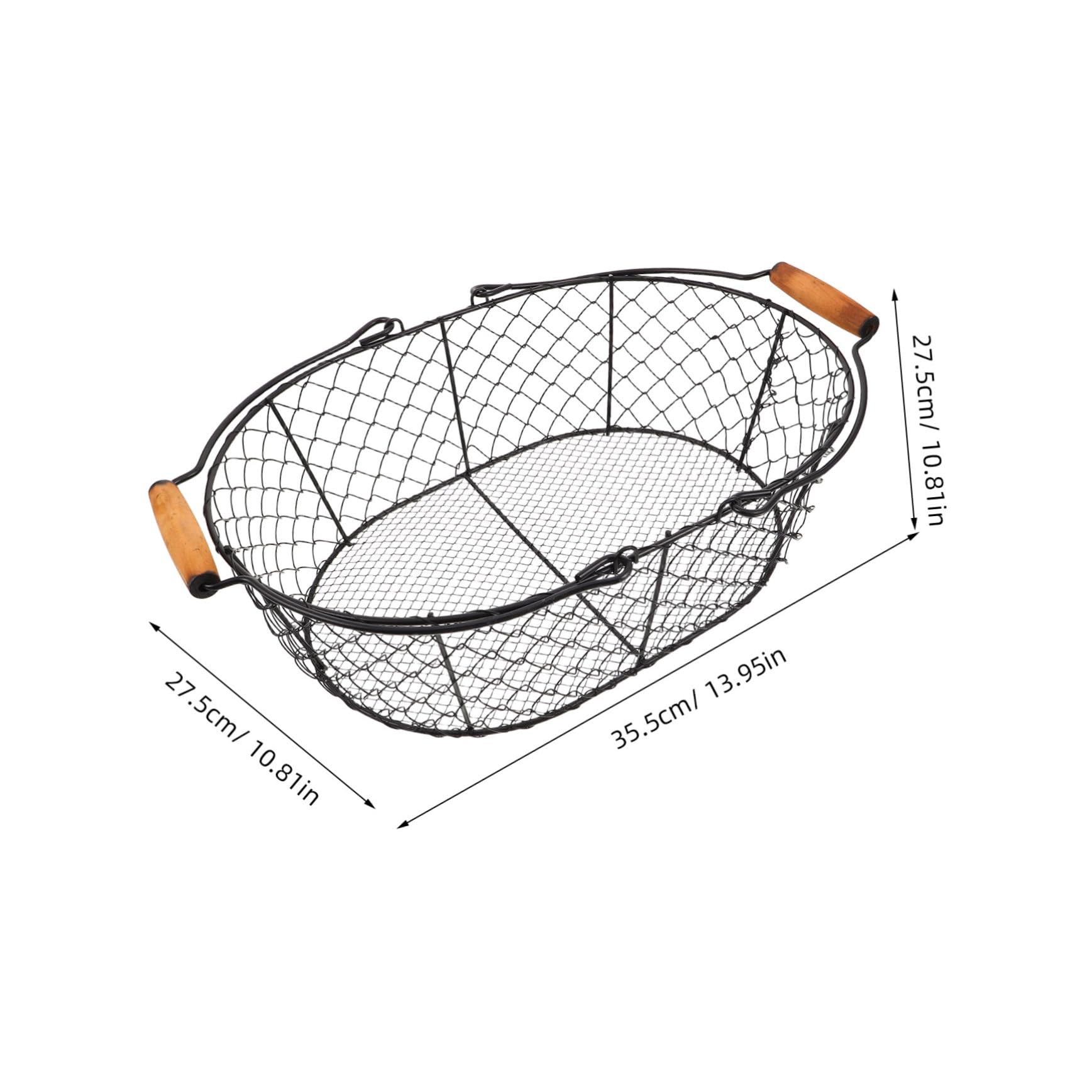 Cabilock Cesta Para Almacenar Carbón De Metal Negro Leñero Para Chimenea Con Asas Organizador Para Encimera Para Camping y Uso Doméstico