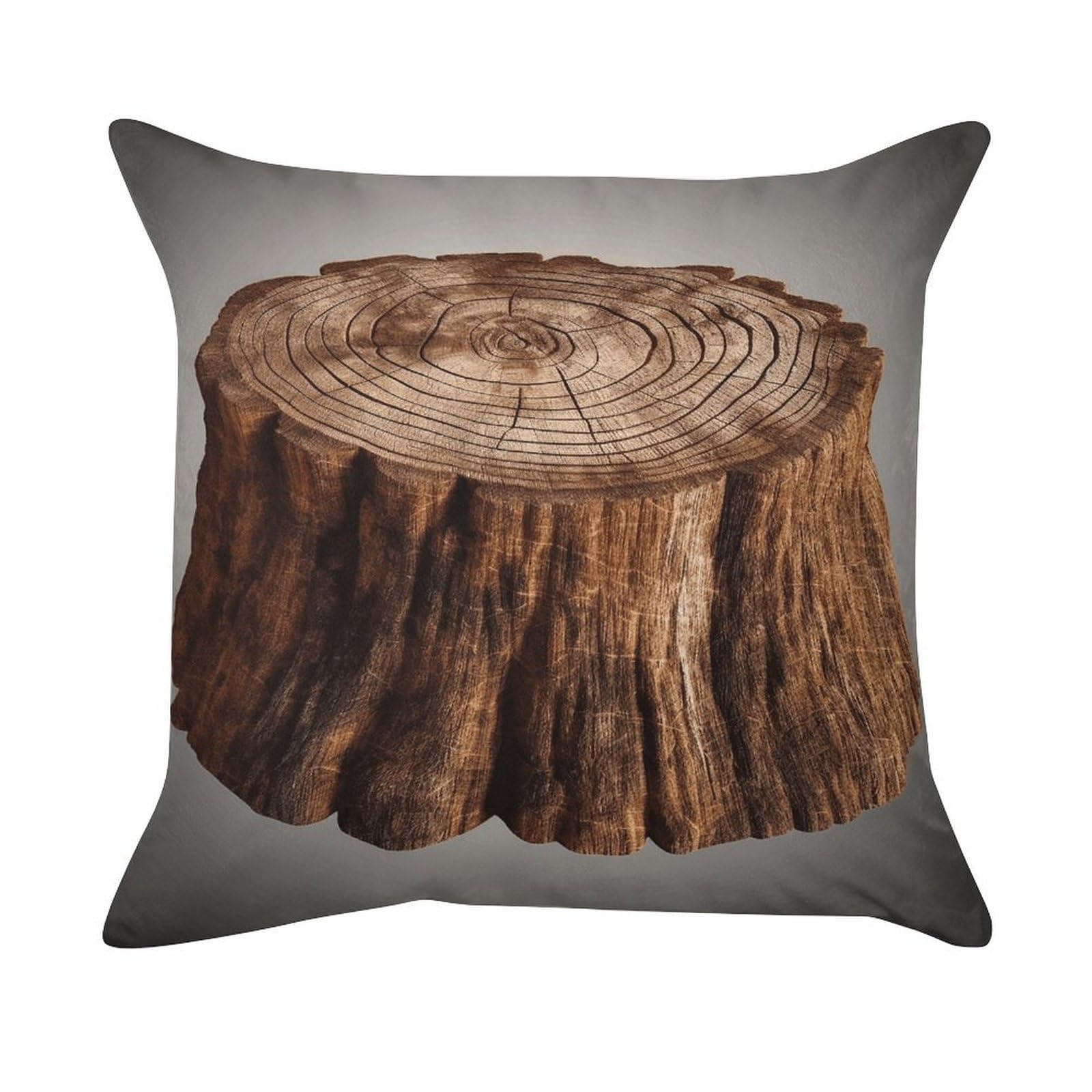 VstaDank Stump of Oak Tree Pillow Covers Super Soft Pillow Cases Square Throw Pillowcase Decorative Luxury Cushion Cases Velvet Lumbar Pillow Shells with Zipper for All Seasons