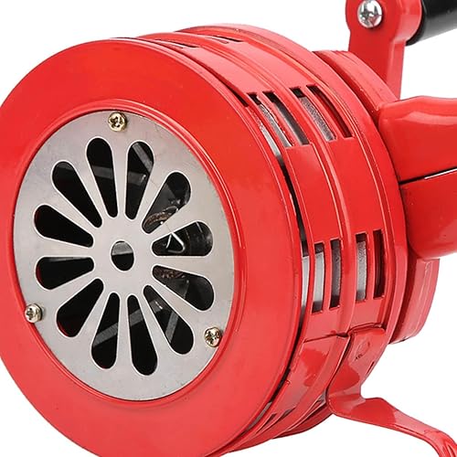 Miniatura 7 de Sirena de manivela, alarma portátil de funcionamiento manual de 120 dB, sonido fuerte, con carcasa de metal duradero, para escuelas, tropas,