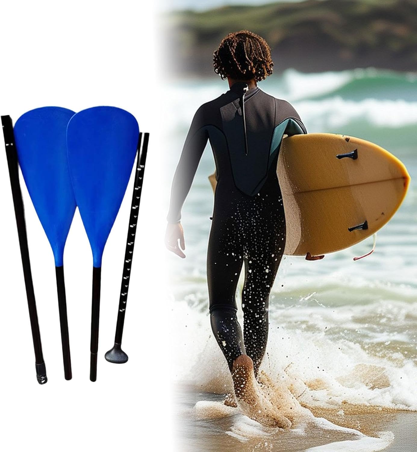Kayak Paddle, Double Sided Canoe Paddle, Boat Paddle, Standup Paddle Board Paddle for Kayaking, Dark Blue