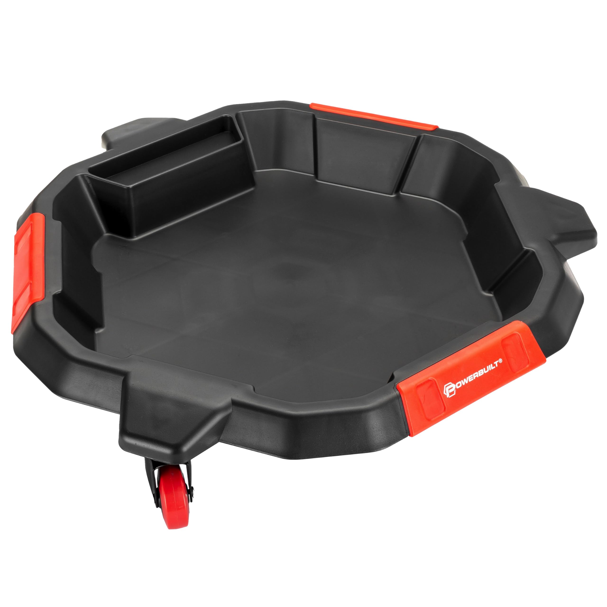 Powerbuilt 2-in-1 Ölablassbehälter & Creeper – 2 Gallonen, Mit Werkzeugablage, Für Einfache Ölwechsel