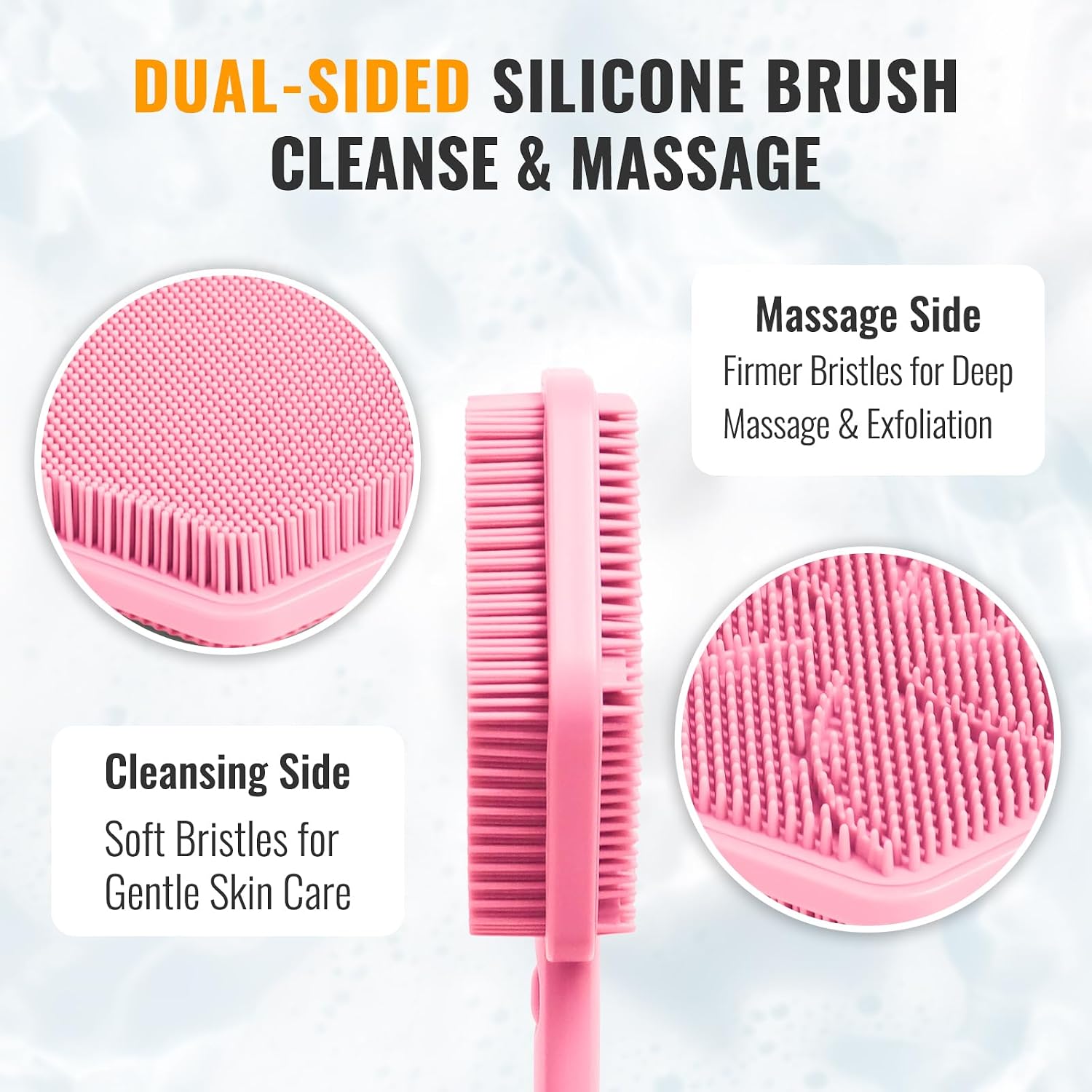AIMAIAIMAI Silicone Back Scrubber for Shower, Adjustable 14-21 in image 4