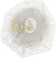 Vista 6 de Lito - Juego de velas para niñas, color blanco, para la primera comunión con figurita, color blanco