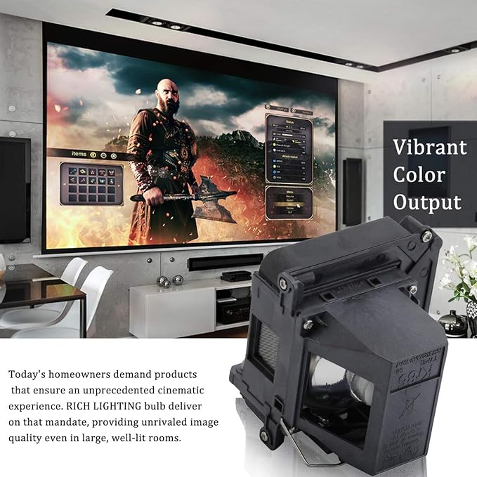 Lámpara de Repuesto para Proyector Epson ELPLP68 / V13H010L68 miniatura 4
