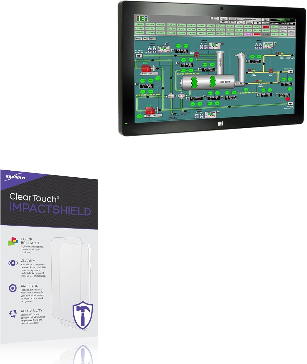 BoxWave Screen Protector Compatible With BSI Computer AFL3-W22C-ULT3 - ClearTouch ImpactShield (2-Pack), Impenetrable Screen Protector Flexible Film