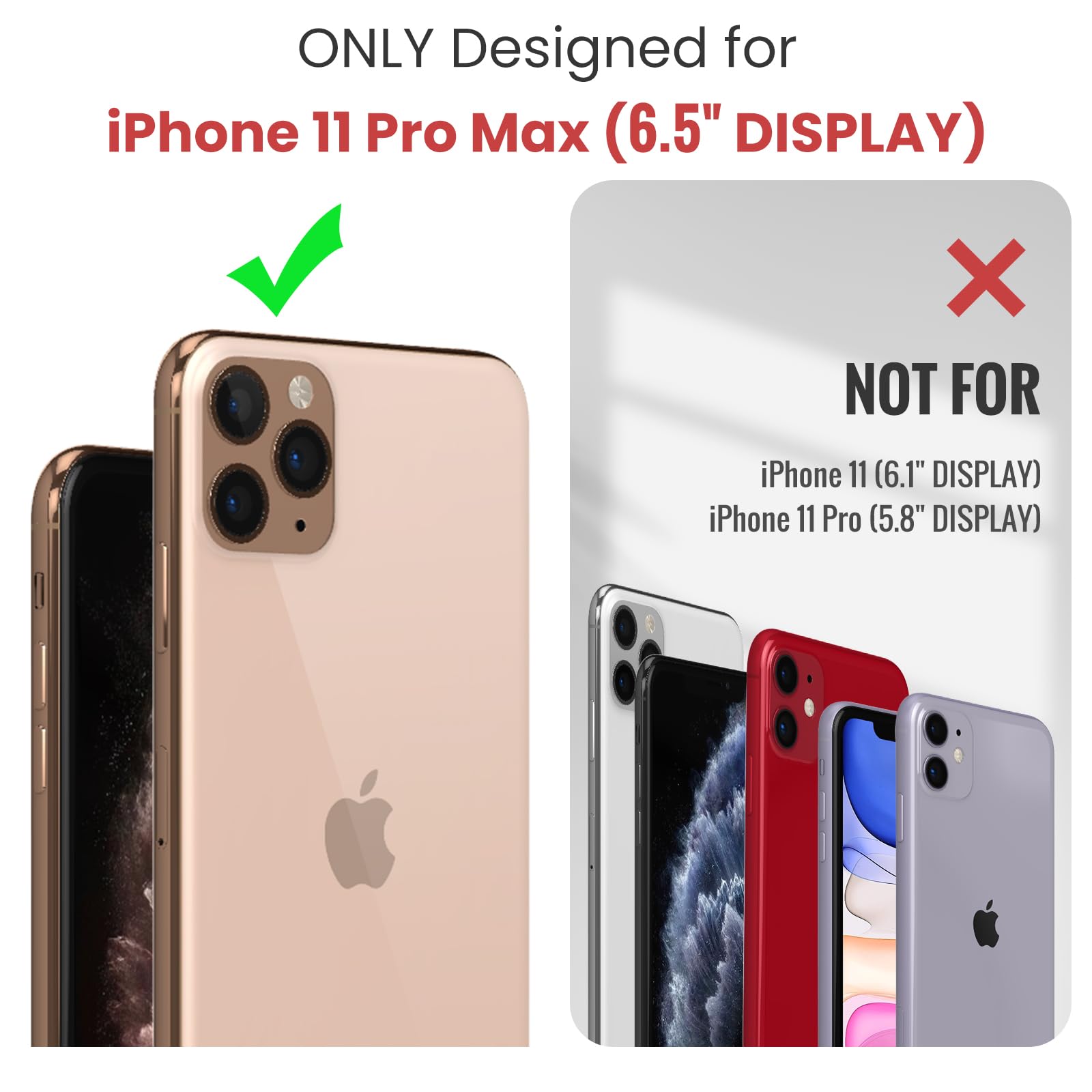 Strapurs Crossbody for iPhone 11 Pro Max Case Wallet?RFID Blocking?with 10-Card Holder Zipper Bills Slot, Soft PU Leather Magnetic Wrist Shoulder Strap for iPhone 11 Pro Max Wallet Case Women,RoseGold