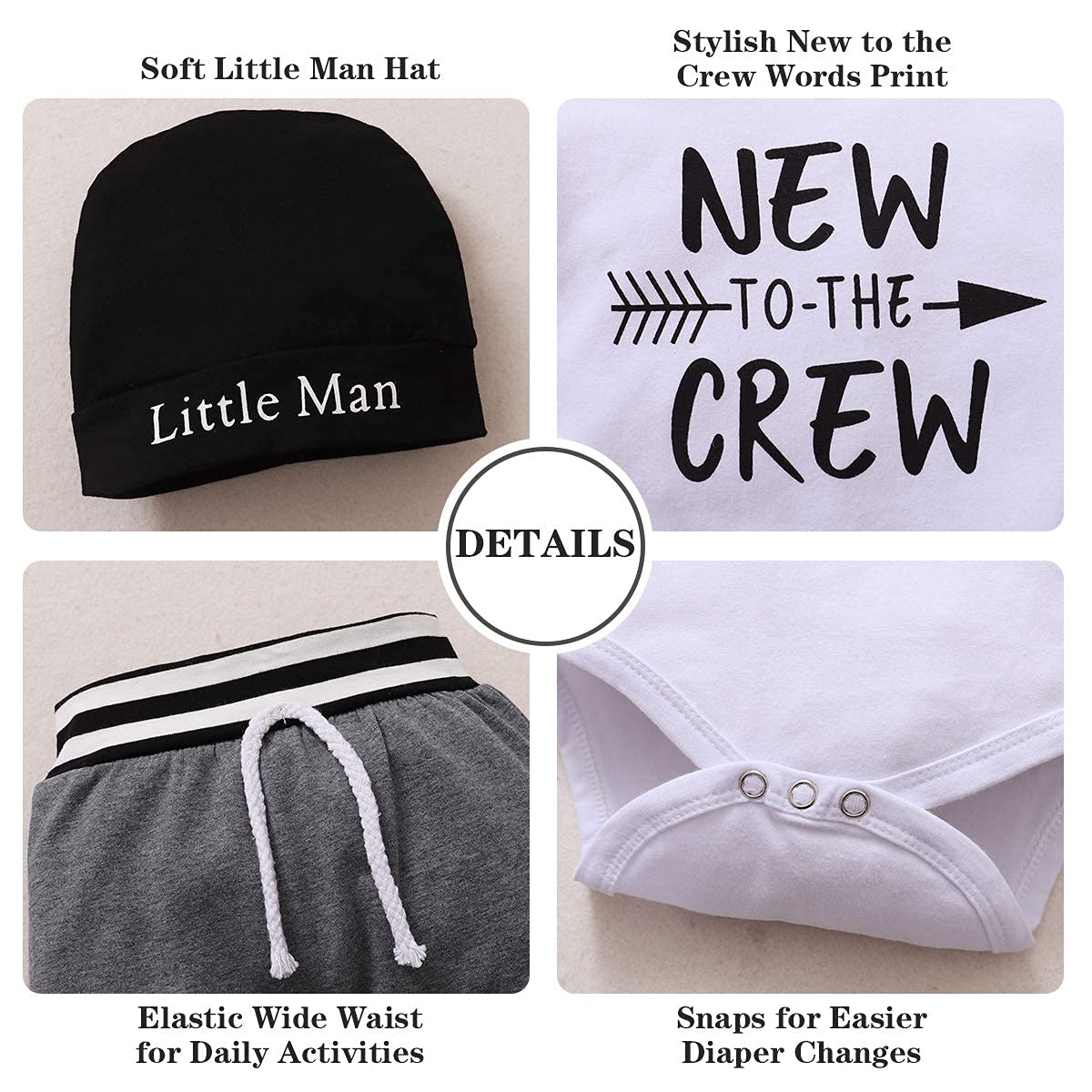 Conjunto de ropa de bebé para bebé, de manga larga, sudadera con capucha, pantalones para otoño e invierno - - 12 -18 meses