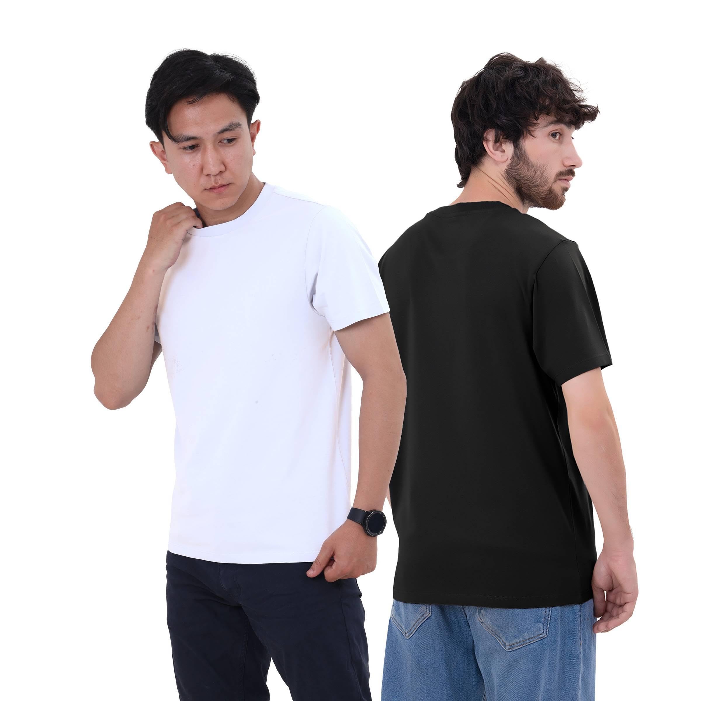 SoftSpun Pack 6 Camisetas Hombre Algodón 100% | Camiseta Básica Cuello Redondo | Camisetas Confort para Uso Diario