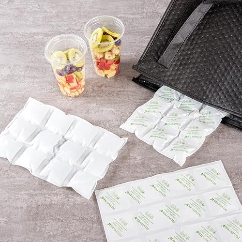 Miniatura 7 de Restaurantware Delivery Tek - Hojas de hielo de 11.4 x 7.7 pulgadas, 10 paquetes fríos duraderos, diseño fácil de usar, a prueba de fugas, bolsas de
