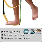 5 Échelle d'étape de bateau à corde marine, Écheau d'embarcation à corde pliable pour bateau à queue amovible pour bateau gonflable Kayak