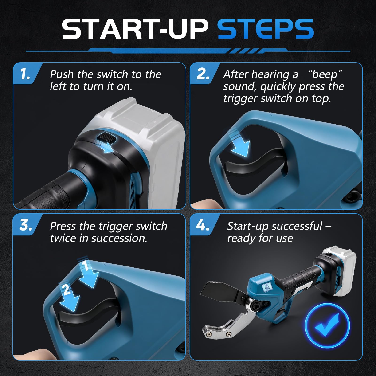 Cortatubos Eléctrico Compatible con Makita 18V, 50MM Cortador de Tubos PVC con LED, Motor Brushless, Tijera para Tubos PPR PE PEX y Tubos de Plástico (Sin Batería ni Cargador)