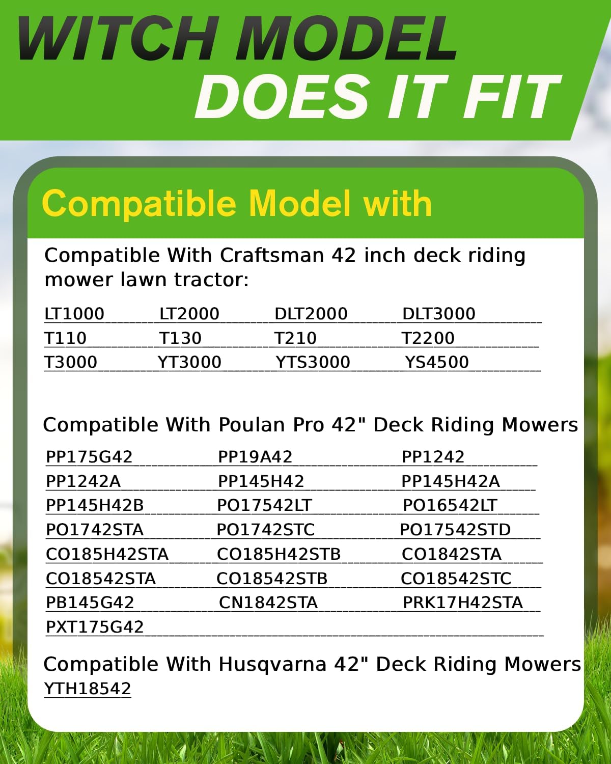42 inch Deck Lawn Mower Blades,138971 Mulching Blades with 5 Point Star, Compatible with LT1000 LT2000 T110 YT3000, Repalce for 138971, 134149, 138498, 532138971