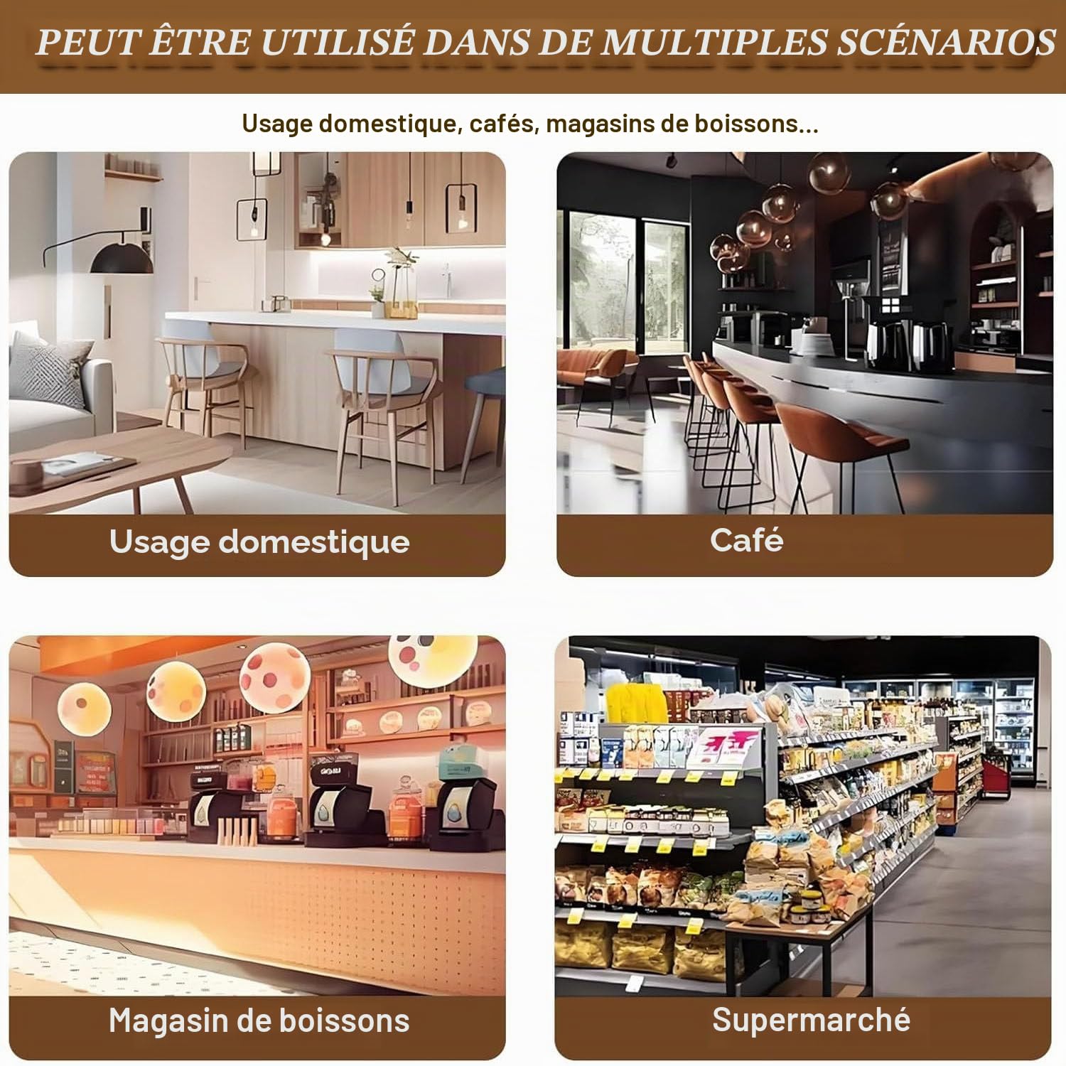 Nettoyeur de Porte-Filtre à café électrique, Nettoyeur de poignée de Marc de café, têtes de Brosse Doubles, Rotation 300/min, pour cafés domestiques ou commerciaux Silver
