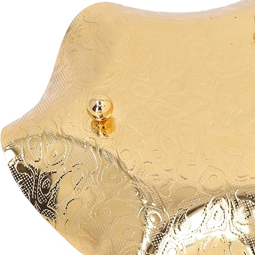 Miniatura 9 de Tissting Cuenco decorativo de metal dorado de 7.8 pulgadas, cuenco de fruta dorada, bandeja redonda para servir, bandeja de aperitivos, para