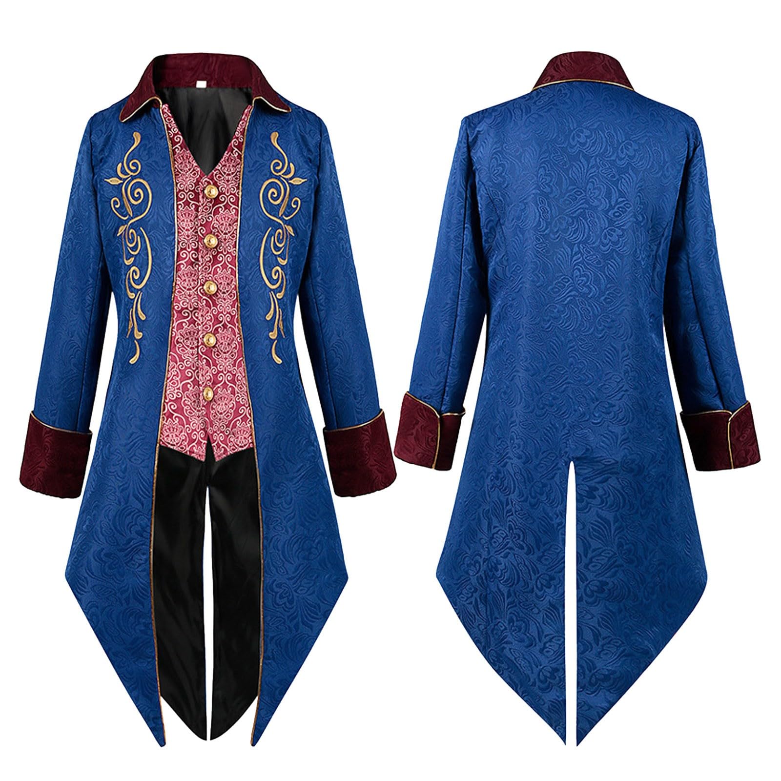Gothic Mantel, Steampunk Jacke Herren, Vintage Mantel Retro Gehrock Jacke Viktorianischen Karneval Kostüm Cosplay Gothic Mittelalter Uniform Smoking Smoking Für Karneval Fashing