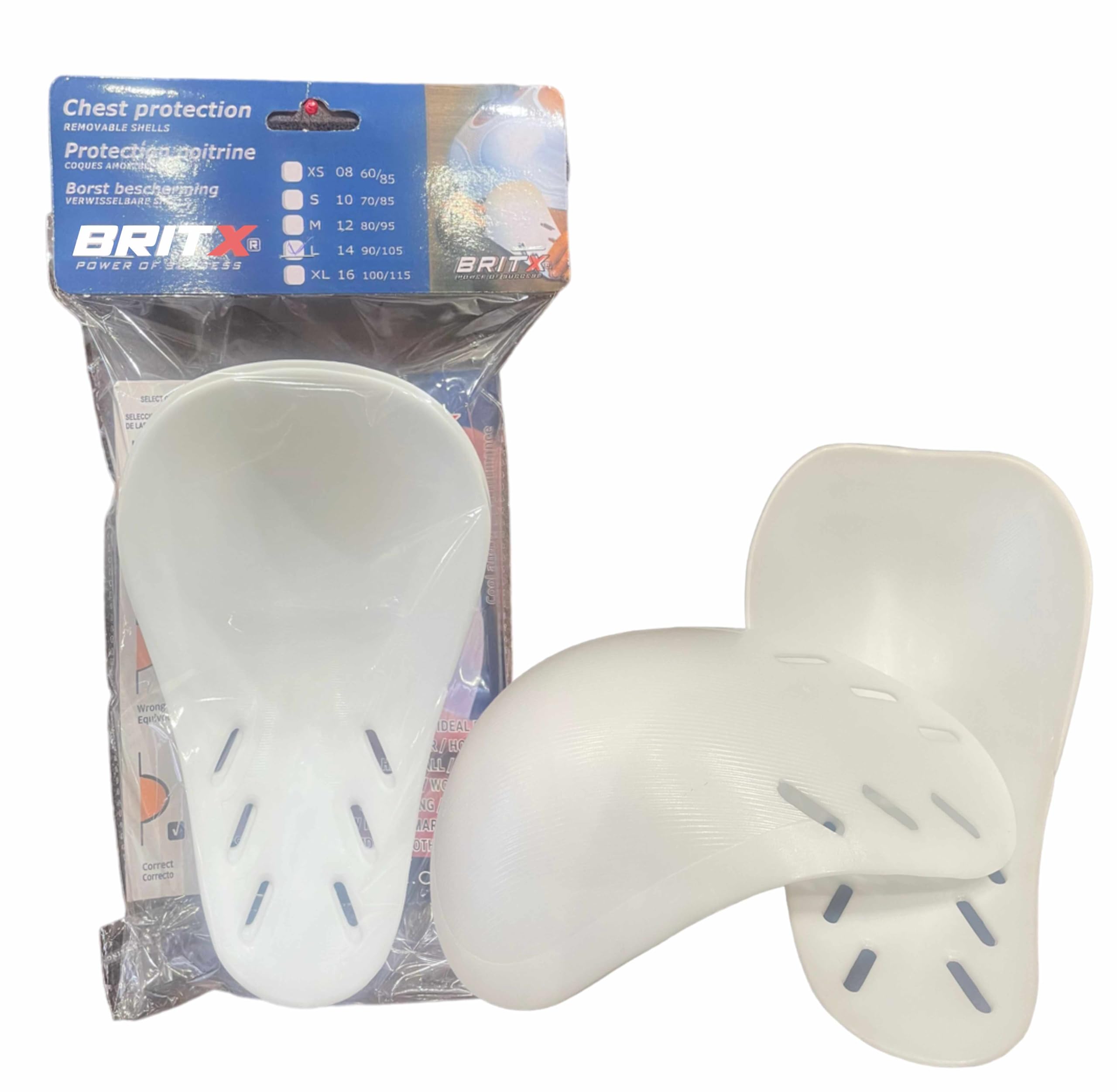 BRITX Female Chest Guard Protector Karate Chest Guard, Taekwondo, Thai, MMA, Boxing, Kick Boxing, Cricket, Chest Guard Football, Rugby, Insert Only (XS)