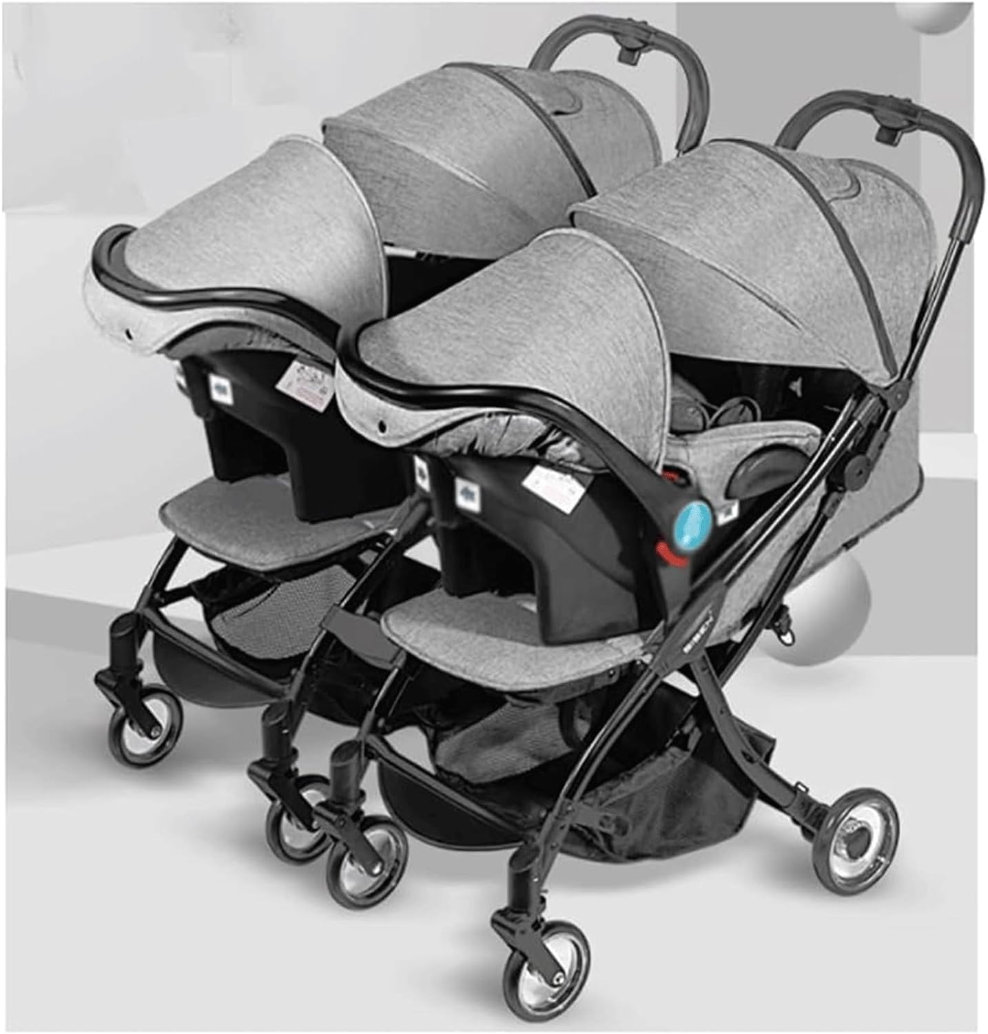 EYPKPL Poussette bébé Double siège en Alliage d'aluminium Poussette jumelle Pliable poussettes Tandem Double siège Poussette Chariot Portable