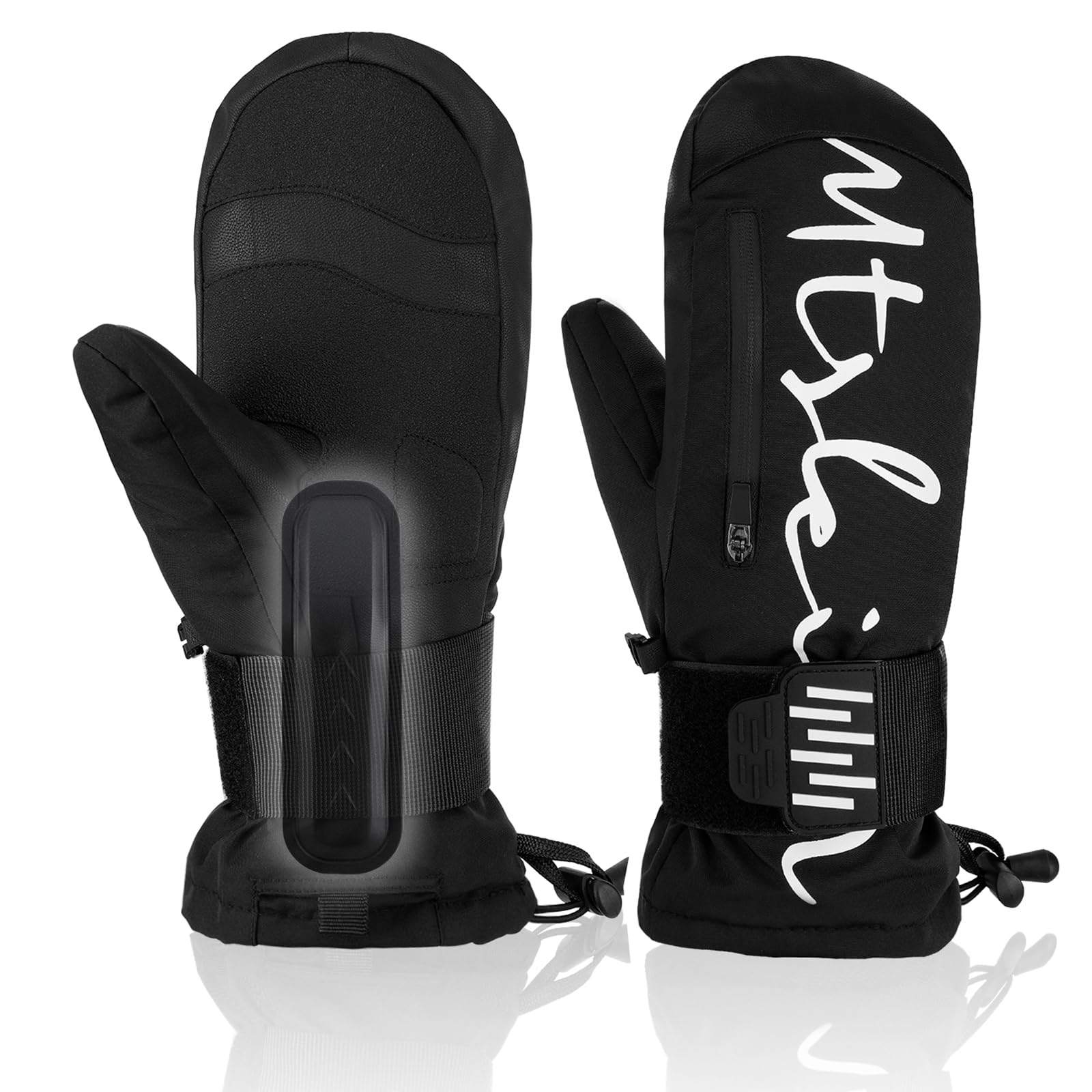 Yidomto Ski Mittens & Snow Gloves for Men Women Kids - Removable Wrist Guards, Touchscreen, Waterproof Warm Thermal Insulated Winter Gloves for