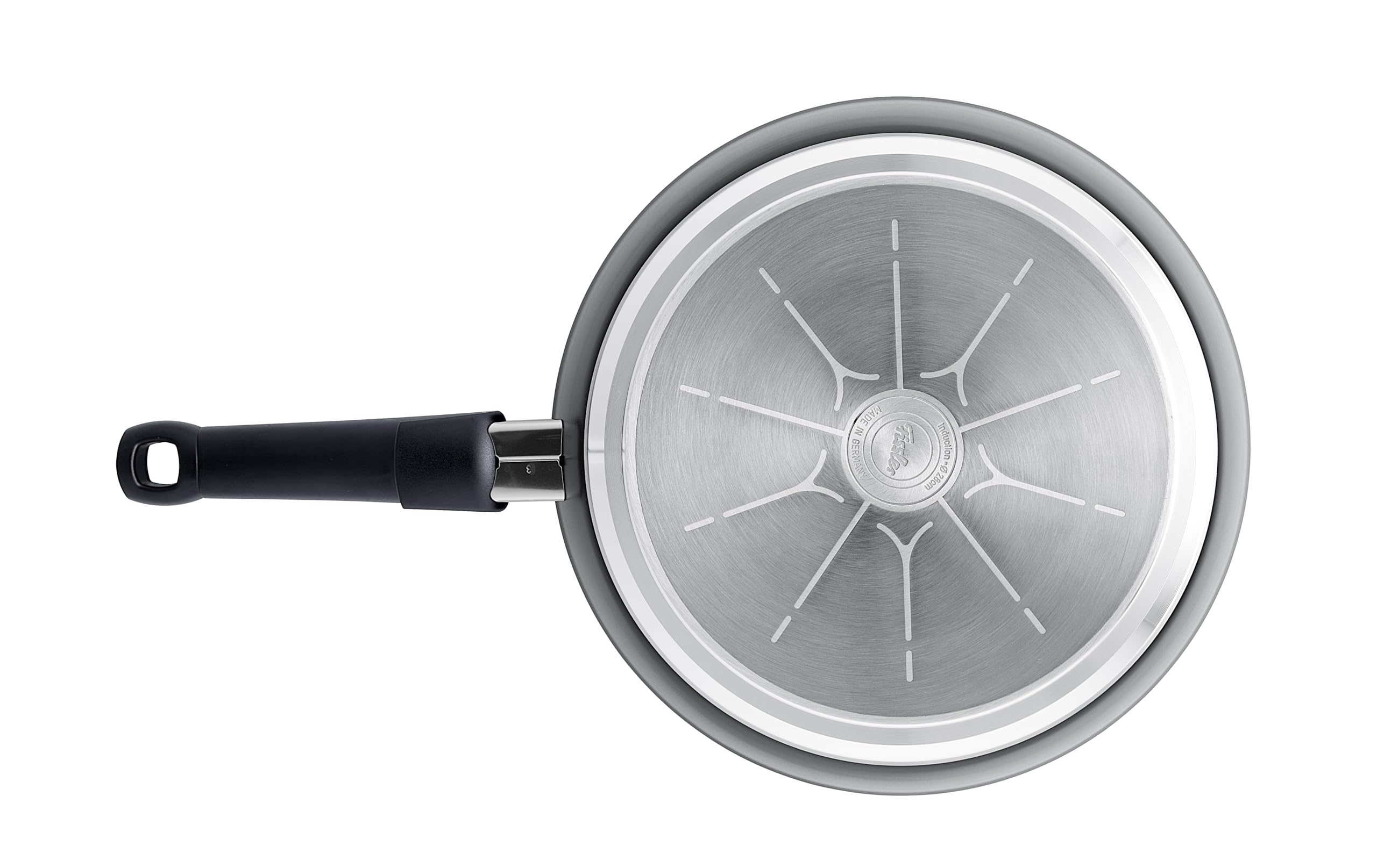 Fissler Ceratal Classic Orbit Black Padella in alluminio, con rivestimento in ceramica, diametro da 28 cm, antiaderente, per piani cottura a induzione