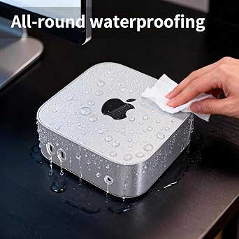 PHIXERO TPU Case for Mac mini M4, Protective Cover, All-Round Protection & Efficient Heat Dissipation, Anti-Scratch(White).