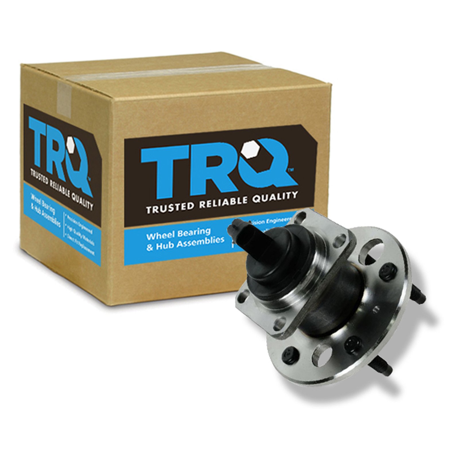 TRQ Rear Wheel Bearing & Hub Assembly with ABS Sensor Compatible with 2000-2005 Buick Lesabre 2006-2011 Lucerne 1997-2005 Park Avenue 1991 Reatta 1991