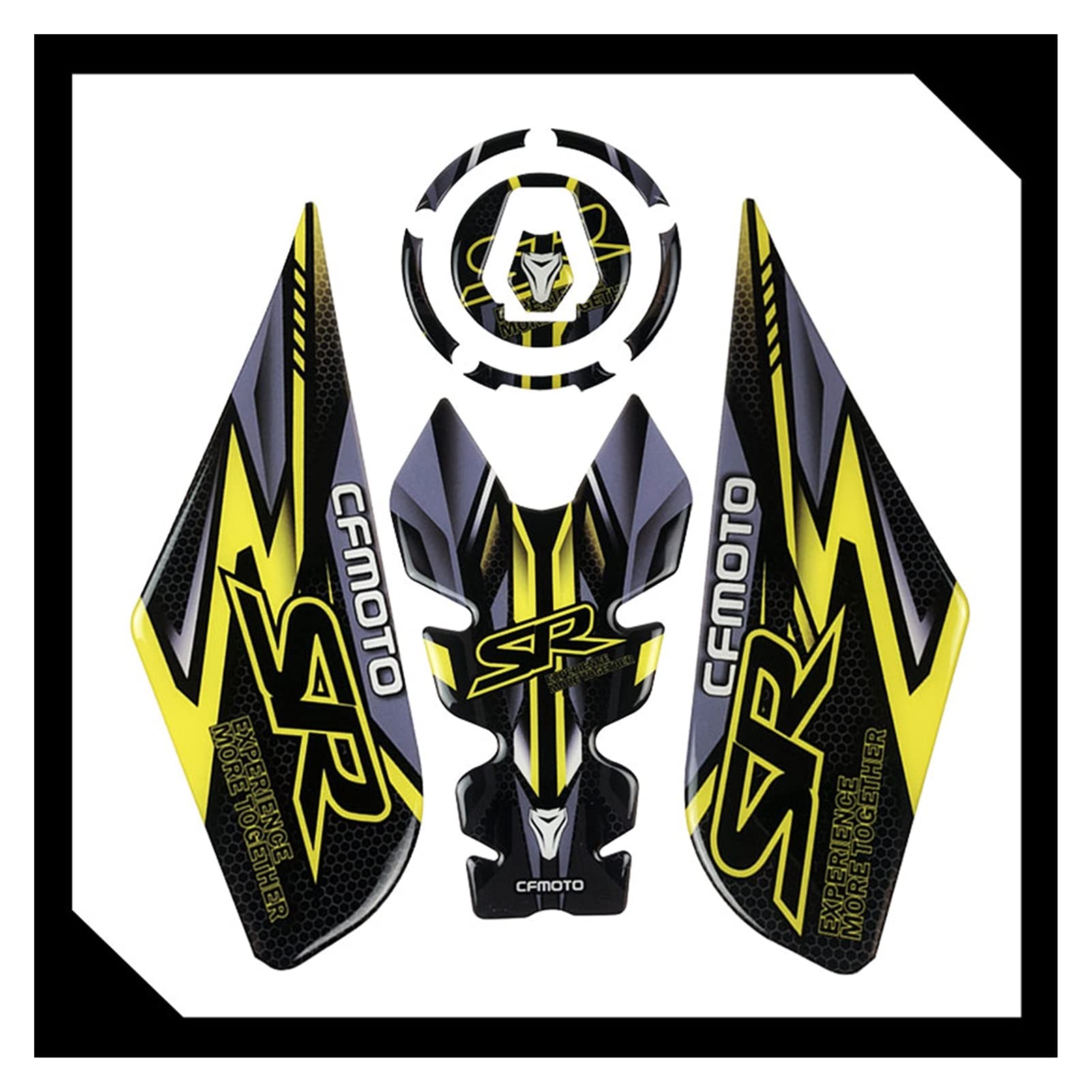 Motorcycle Tank Protector for GTR CFMOTO 250SR 300SR 3D Motorbike Protector Sticker Decals(4)