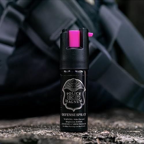 Miniatura 4 de POLICE MAGNUM Aerosol pequeño de pimienta rosa intenso, autodefensa, máxima resistencia al calor, rango de 10-12 pies (paquete de 6 unidades de 1/2