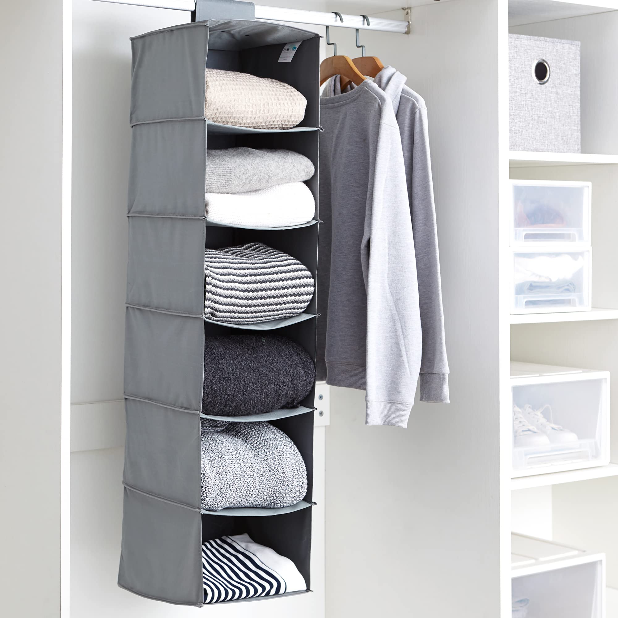 DormCo Hanging Sweater Shelves - TUSK® College Storage - Alloy