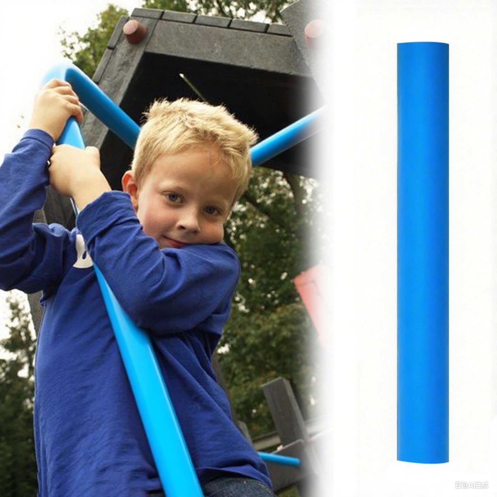 Polsterung für Spielplatzstange, 1,27 cm dick, Basketballkorb-Pad, wasserdicht für Spielerschutz, Fahnenmast im Freien, Baldachin, runde Säule, 5,1 cm Durchmesser