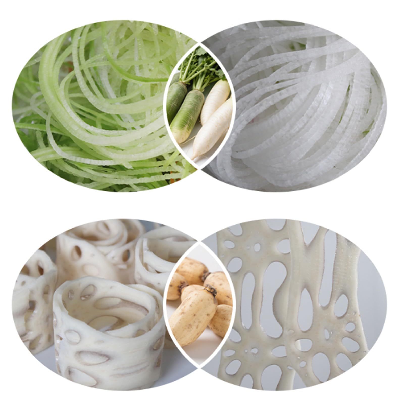 Cortadora En Espiral De Verduras,Cortador En Espiral 2 En 1 Con 2 Cuchillas