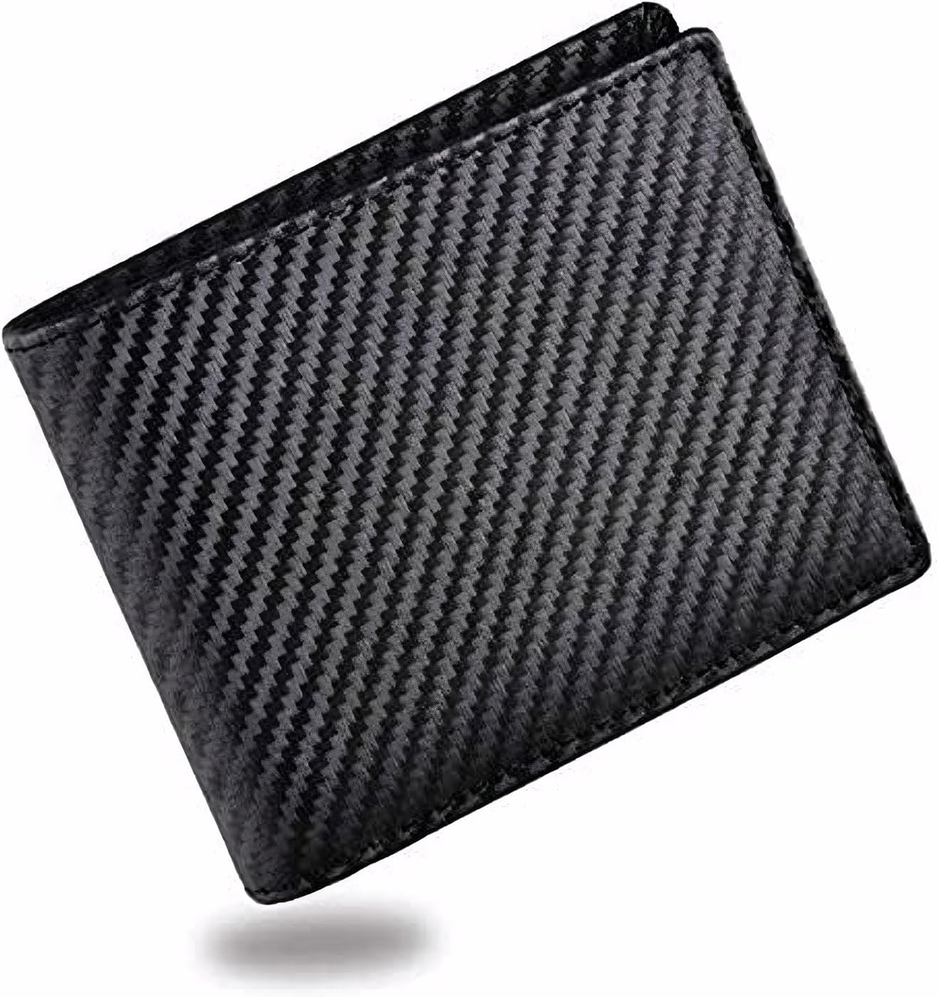 T Tersely Mens Wallet, Carbon Fiber RFID Blocking Card Holder Bifold Stylish Wallets for Men with ID Window Wallet Mens Gifts