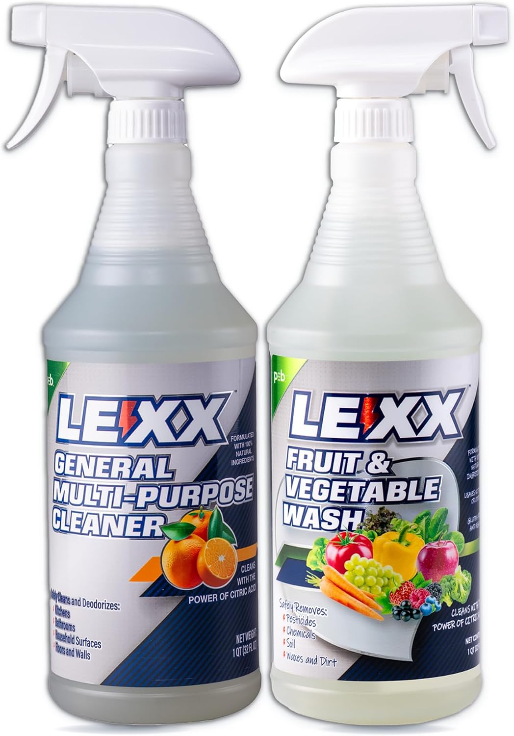 LEXX® Fruit and Vegetable Wash + Citric Acid Multi-Purpose Cleaner Bundle